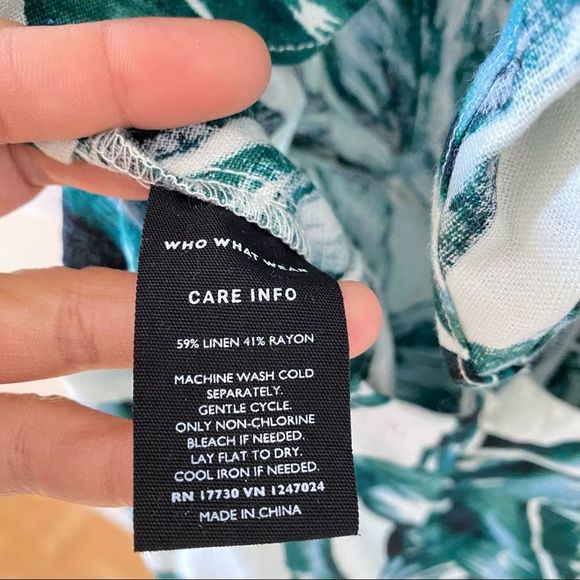 NWT Who What Wear Linen Palm Print Jumpsuit - Picture 6 of 6